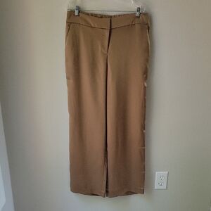 Talbots NWT Gold Wide-Leg Dress Pants Womens Sz 12 Satin Holiday Cocktail Formal
